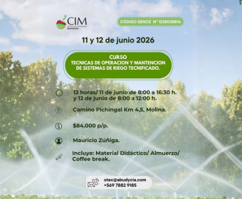Curso sistema de riego tecnificado
